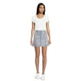 thumbnail image 4 of No Boundaries Juniors Seamed A-Line Mini Denim Skirt, Sizes XS-XXXL, 4 of 6