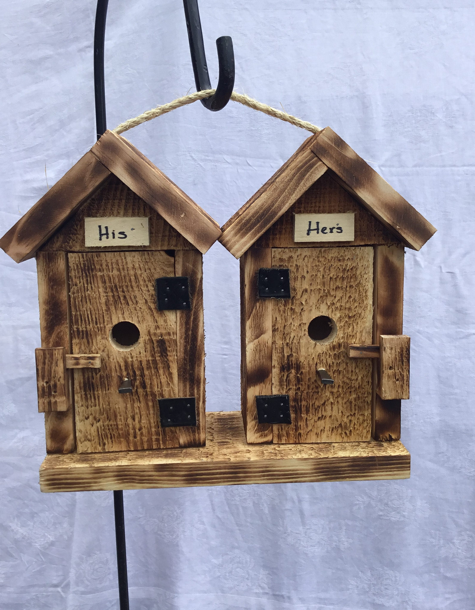 Burnt Pine His and Hers Bird Houses - image 2 of 2