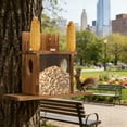 thumbnail image 5 of 9.45x13.86-Inch Heavy-Duty Wooden Squirrel Feeder – Outdoor Garden/Courtyard Platform, 5 of 5