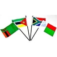 thumbnail image 6 of SOUTHEAST AFRICA WORLD FLAG SET with BASE--20 Polyester 4"x6" Flags, One Flag for Each Country in Southeast Africa, 4x6 Miniature Desk & Table Flags, Small Mini Stick Flags, 6 of 6