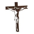 thumbnail image 2 of Estatua de crucifijo de pared, , decoración de Jesús, estatuilla tallada, cruz de pared para apartamento, sala de estar, oficina, regalo Marrón, 2 of 8