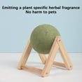 thumbnail image 3 of LEHOZIHEQ Pet Scratching Board, Giant Catnip Ball with Wood Stand, Wooden Pet Scratching Cats Mint Cats Climbing Frame Pet Supplies, 3 of 9