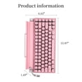 thumbnail image 2 of Typewriter Keyboard,Round Keycaps/White Backlit/Compact 75% Layout Keyboard for Windows/Mac/PC/Laptop (Pink), 2 of 6