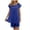 Dark Blue, variant on Tnhcen Women's Short Nightgown Set Short-Sleeves and Shorts Lightweight Fabric Nightwear Set Homewear Free Size