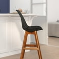 thumbnail image 3 of Flash Furniture Dana 27"H Square Mid Back Counter Bar Stool, Black/Natural, 3 of 12