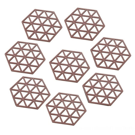 

Silicone Coasters [8 Pack] - Thickened Drink Coasters - Cup Mat - Non-Slip Non-Stick Stay Put - Anti-scald Prevents Furniture And Tabletop Cooking Damages.Red