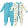 Luvable Friends Baby Cotton Snap Sleep and Play 2pk, Abc, 6-9 Months