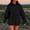 Black, variant on Women's Waffle Knit Oversized Hoodies Sweatshirt Casual Loose Long Sleeve Hooded Pullover Tops Fall Fashion Outfits