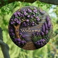 thumbnail image 2 of 2D Plane Wooden Welcome Door Hanging, Home Window Wall Decoration, Lavender Themed Welcome Sign with Jute Rope, Farmhouse Style Entryway Decor,B, 2 of 5