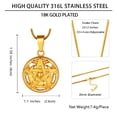 thumbnail image 5 of Jewmon Pentagram Crescent Pendant Necklace Mens Pentacle Moon Choker Chain Pangan Celtic Knot Jewelry, 5 of 8