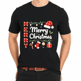 thumbnail image 3 of Merry Christmas Red Santa Hat Reindeer Xmas Matching Family T-Shirt for Men and Women, 3 of 4