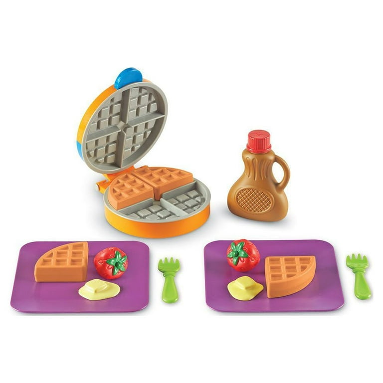 Toy Time Kids Toy Waffle Iron Set with Music and Lights- Fun Pretend Play  Waffle Making Kit Includes Waffles, Whisk, Syrup, Milk, Eggs and More in  the Kids Play Toys department at