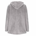 thumbnail image 6 of Lixiuxyad Fuzzy Hooded Jacket Women's Jacket Winter Warm Soft Hooded Coat Long Sleeve Button Front Loose Fit Casual Outerwear For Daily Wear Gray, 6 of 6