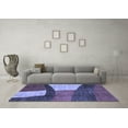 thumbnail image 3 of Ahgly Company Machine Washable Indoor Rectangle Abstract Blue Modern Area Rugs, 7' x 9', 3 of 4
