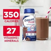 Ensure Plus Meal Replacement Nutrition Shake, Milk Chocolate, 16g Protein, 8 fl oz - 6 Pack