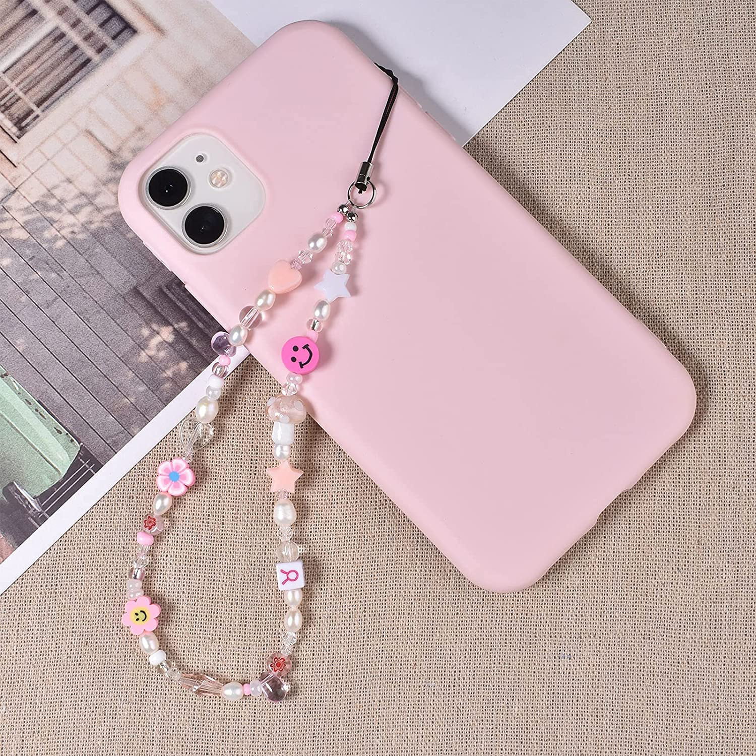 Pink phone charm