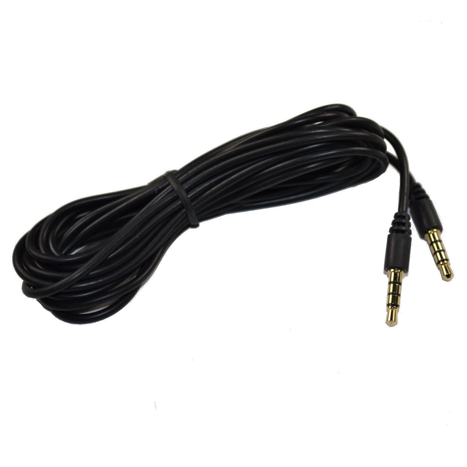 HQRP 4 Pole 3.5mm Jack Plug Stereo Cable Aux Auxiliary Audio Speaker