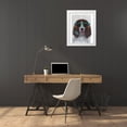 thumbnail image 3 of Fab Funky 26x32 White Modern Wood Framed Museum Art Print Titled - Springer Spaniel and Flower Glasses, 3 of 4