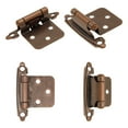 thumbnail image 4 of 1/2" Overlay Kitchen Cabinet Hinges Antique Brass, 50 Pack(25 Pairs) 1/2 Inch Overlay(Variable) Cabinet Door Hinges for Face Frame Kitchen Cabinet, 4 of 6