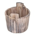 thumbnail image 2 of Rustic Flower Plant Pots, Wall Hanging Barrel Planter Round Decorative  For Patio, 2 of 8