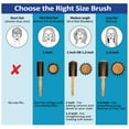 thumbnail image 4 of Care me Wooden Round Hair Brush 2" with Boar Bristles (1" Core) for Blowdrying Curling Short Hair, 4 of 5