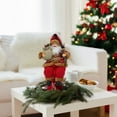 thumbnail image 4 of PEIBang Christmas Santa Figurines Standing Santa Claus Figure with Gifts Bag & Doll Bear,Doll Gifts for Holdiday Winter Home Table Xmas Party, 4 of 5