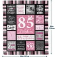 thumbnail image 2 of 85th Birthday Gifts for Women Blanket, 85th Birthday Party Decorations, Best Gifts for 85 Year Old Woman, Happy 85th Birthday Ideas for Mom Grandparents Throw Blanket 60"x50", 2 of 6
