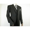 thumbnail image 4 of Mens Three Piece Suit Vested VITALI Soft Fabric With Sheen M3090 Black, 4 of 14