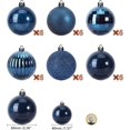 thumbnail image 4 of Adornos de bolas de Navidad MACHAO 36 Piezas Inastillables Azul, 4 of 5