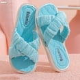 thumbnail image 3 of Eltusu Girls Slide Sandals, Flat Casual Open Toe Non-Slip Summer Shoes Blue Size 3-4 T, 3 of 3