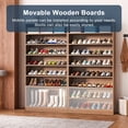 thumbnail image 6 of Demi Bonn Wooden Shoe Rack 9-Tier Shoe Storage Organizer Entryway Shoe Shelf, 40-45 Pairs Freestanding Shoe Cabinet, Brown, 6 of 10