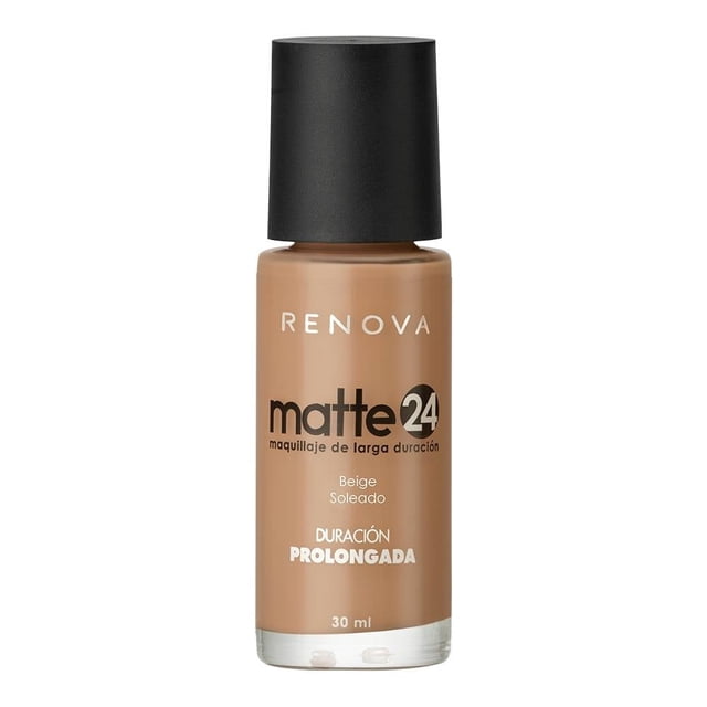 Maquillaje líquido Renova Matte 24 duración prolongada beige soleado 30 ml