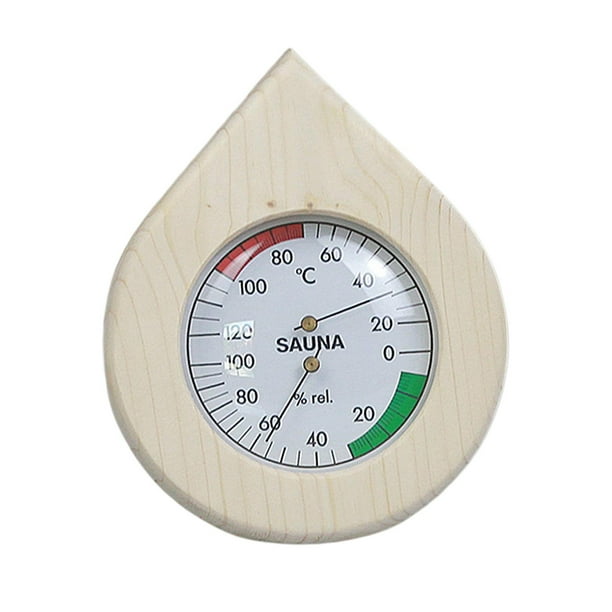 Madera de pino Sauna Termómetro Higrómetro Medición de temperatura y humedad interior kusrkot Termómetro de sauna