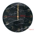 thumbnail image 6 of 12inch Marble Grain Analog Wall Clock for Living Room,Round Ultra-Thin Acrylic Silent Decorative Clock Battery Operated Black, 6 of 6
