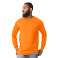 thumbnail image 3 of Gildan Men's Ultra Cotton Long Sleeve Pocket T-Shirt, Crew Neck Safety Orange Blank Durable Tee, 2XL, 3 of 5