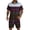 Blue-A#2327, variant on Mens Summer Track Suits 2 Piece Shorts Sets Striped Print Short Sleeve Button Down Shirt and Shorts Set Summer Tracksuit with Pockets
