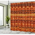 thumbnail image 5 of Ambesonne Tribal Shower Curtain, Geometric Art, 69"Wx70"L, Orange Yellow, 5 of 5