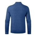 thumbnail image 4 of Fesfesfes Sweater for Men Casual Solid Pullover Half Turtleneck Zip Knit Long Sleeve Sweater, 4 of 5