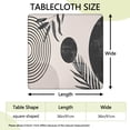 thumbnail image 2 of Brown Boho Geometric and Plant Pattern Square Fitted Tablecloth with Elastic Edge,Square Table Cover,Washable Elastic Table Cover for Home Kitchen Party Decor 36"x36", 2 of 6