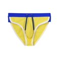 thumbnail image 4 of TANBOM Men's Sexy Polyamide Triangle Swim Trunks Adjustable Drawstring Big Pouch Comfortable Breathable Yellow XL, 4 of 5