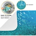 thumbnail image 4 of Sea Turtle Dish Drying Mat Ocean Fish for Kitchen Counter Decor 16x18 in, Sea Dish Draining Mat Bottle Rack Drainer Mats with Loop for Sink Kitchen Accessories, 4 of 6