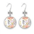 thumbnail image 1 of Boucles d'Oreilles Arc Fleur Jaune Orange Blanc Goujon Percé Crochet, 1 of 3