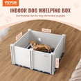 thumbnail image 2 of VEVOR Dog Whelping Box 38.6x38.6x18.1in PVC with Rails Pee Pad for Dogs Puppies, 2 of 9