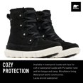thumbnail image 2 of Botas Sorel Explorer Next Joan impermeables para mujer, color negro 8.5US, 2 of 7