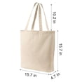 thumbnail image 2 of 2 uds bolsas de mano multiusos reutilizables bolsas de lona en blanco uso para bolsas de compras de comestibles, bolsas de regalo DIY, 2 of 5