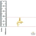thumbnail image 2 of Top Gold & Diamond Jewelry Solid 14K Gold Box Chain Dolphin Pendant Necklace - Choose Length 16" to 24" (0.8 mm, 20.0 Inches), 2 of 5