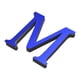 thumbnail image 1 of Calcomanías de Pared Letras Espejo Acrílico 3D Letra M Autoadhesiva Decoración del Hogar Cartel de Arte Calcomanía Decal Azul, 1 of 7