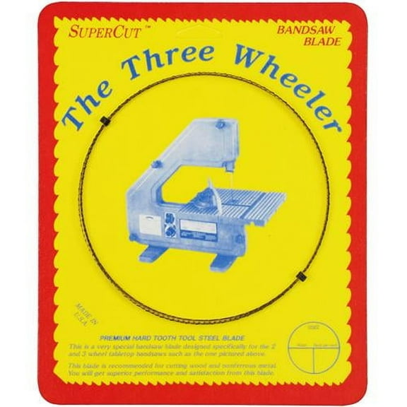 SuperCut B52.75W38H6 Three Wheeler Bandsaw Blade, 52-3/4" Long - 3/8" Width; 6 Hook Tooth; 0.014" Thickness