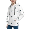 thumbnail image 2 of Fotbe Hand Drawn Turtle Pattern Youth Pullover Hooded Sweatshirt, Boys Hoodie, Kangaroo Pocket Hoodie for Kids Girls -X-Large, 2 of 6
