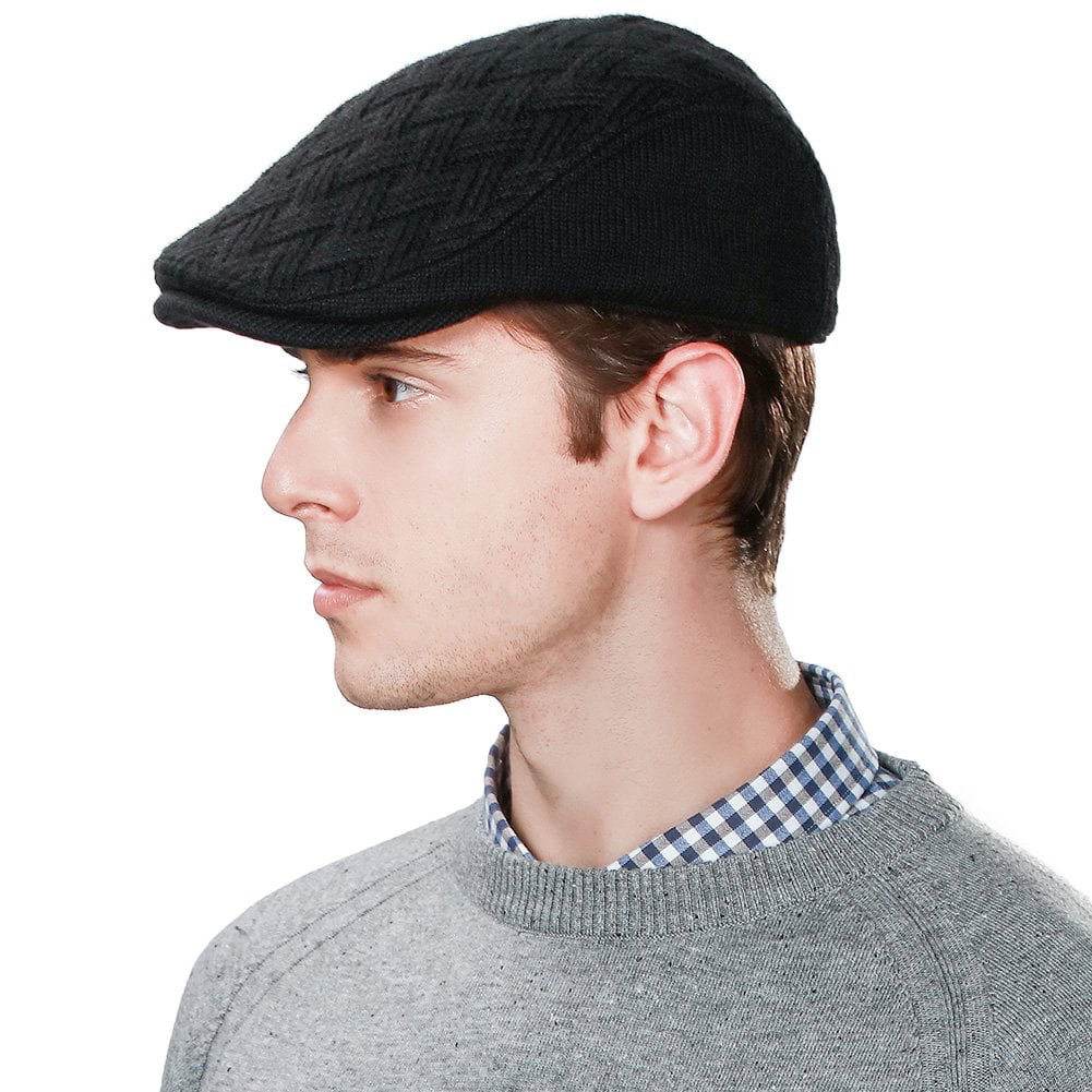 Gemvie Unisex Men Women Newsboy Hat Cotton Flat Strips Ivy Irish Cabbie Caps